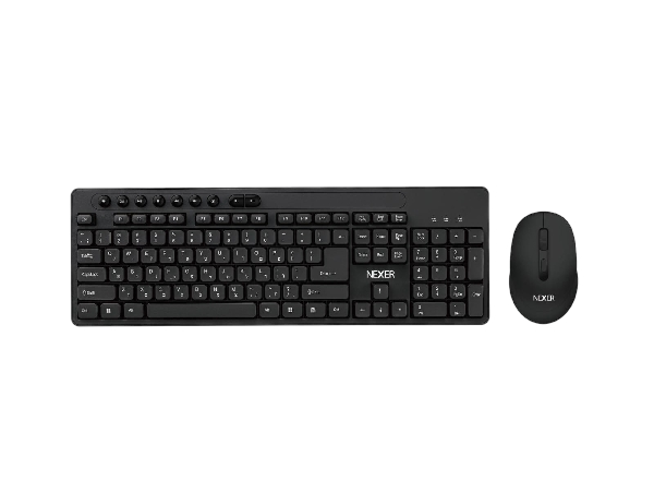 סט מקלדת ועכבר מולטימדיה אלחוטי  NEXER KB-900עברי